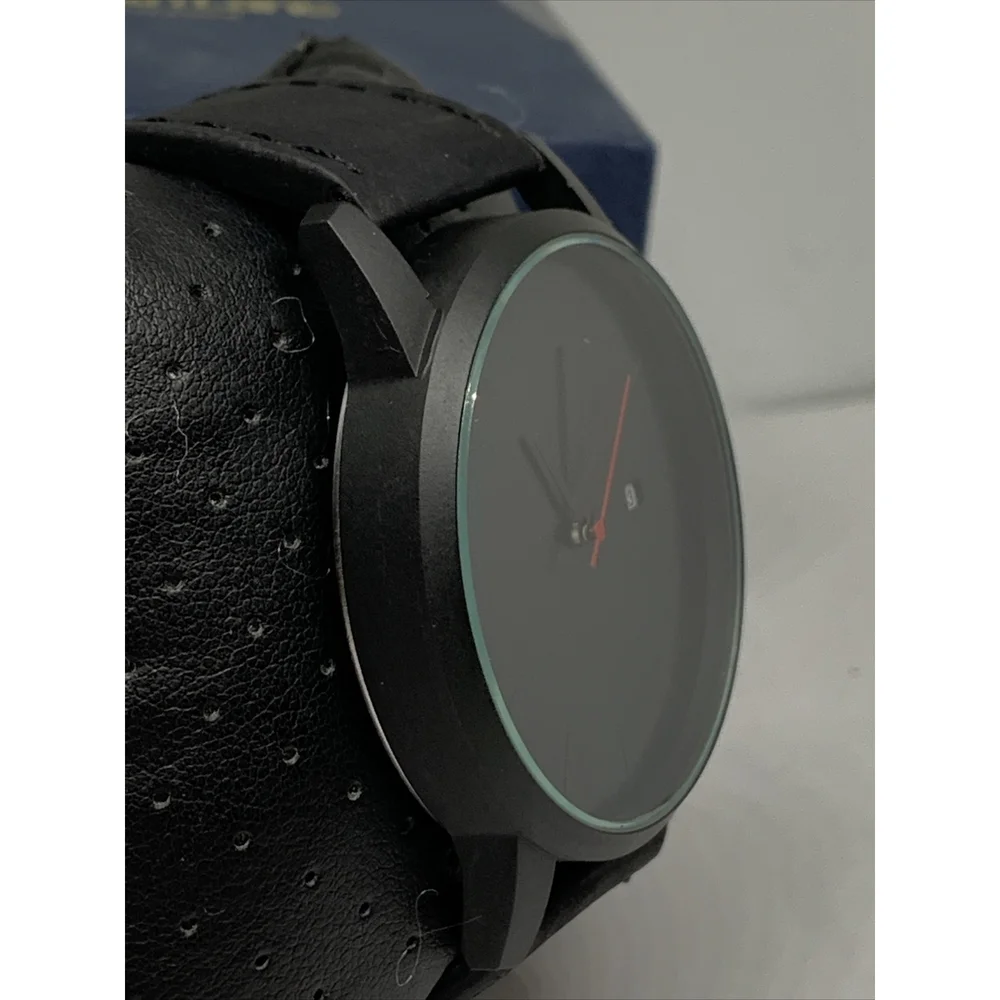 South Lane SS20-dr1-4704 Unisex Black Leather Analog Black Dial Watch BL287